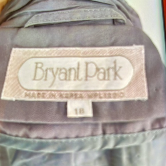 BRYANT PARK 18 VINTAGE GREY LONG TRENCH COAT 2 BUTTON COLLAR/CUFF SIDE POCKET. - Picture 6 of 6